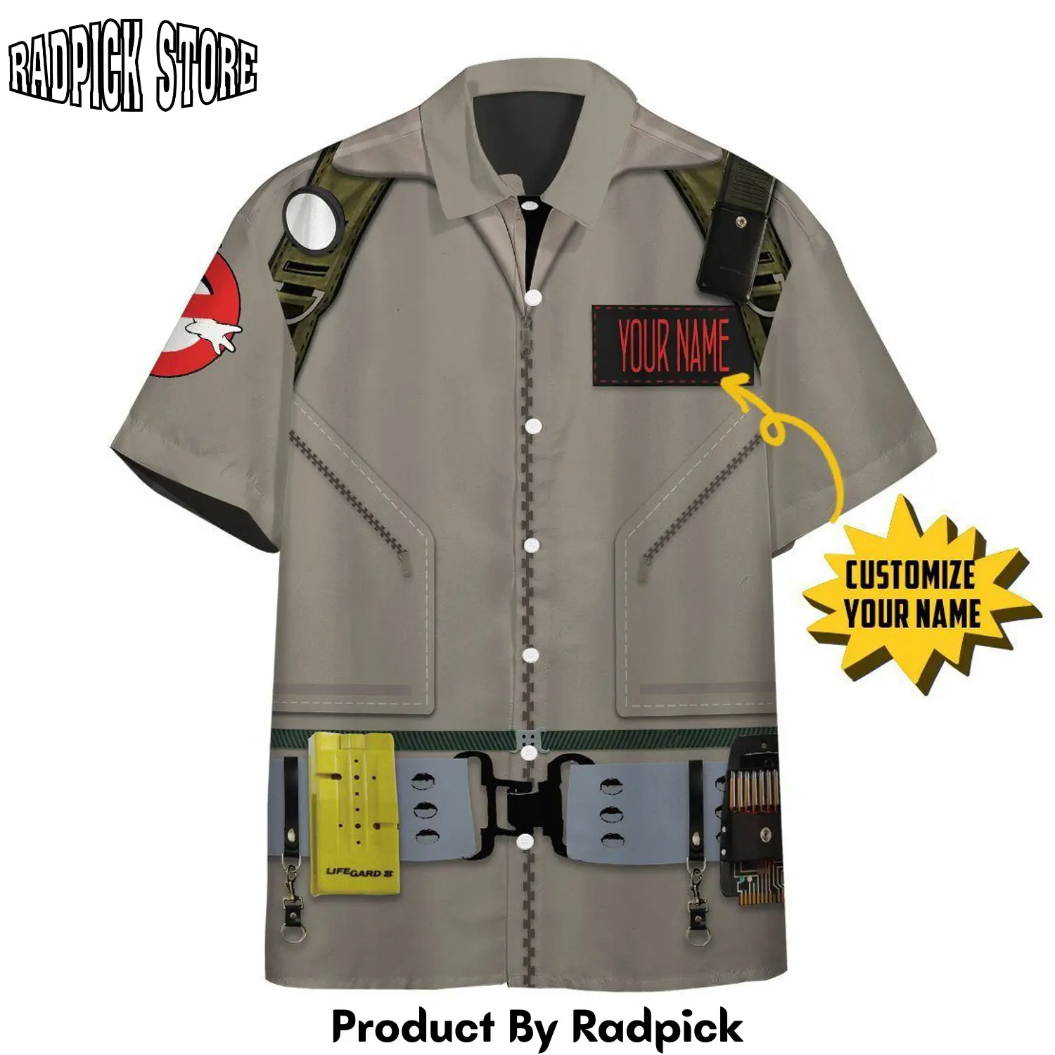 Radpick 3d ghostbusters custom name hawaii shirt rp292777